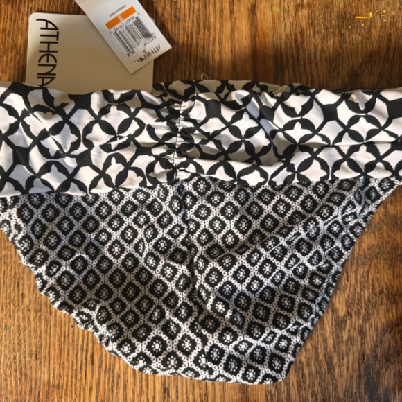 Wide band bathing suit bottom (black/white) - Picture 3 of 7